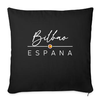 Spain - Bilbao - Spain - España - Sofa pillowcase 17,3'' x 17,3'' (45 x 45 cm) - black - Front