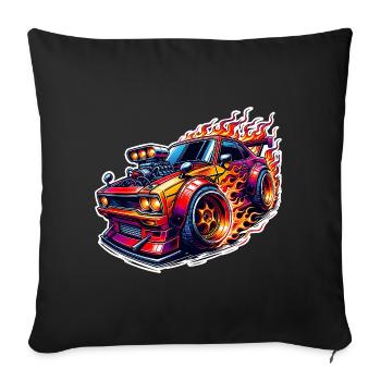Sports Car Tuning Car - Sofa pillowcase 17,3'' x 17,3'' (45 x 45 cm) - black - Front