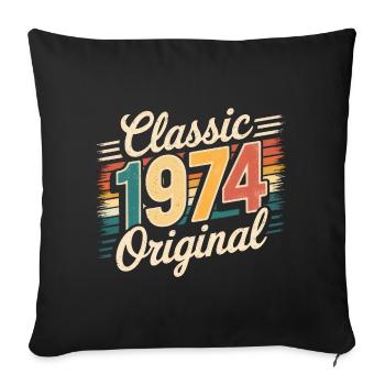 Classique 1974 Original - 51e anniversaire - Housse de coussin décorative 45 x 45 cm - noir - Devant