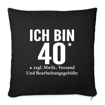 J’ai 40+ drôles de paroles pour les gens cool - Housse de coussin décorative 45 x 45 cm - noir - Devant