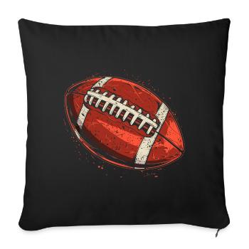 Football Ball Graphic - Sofa pillowcase 17,3'' x 17,3'' (45 x 45 cm) - black - Front