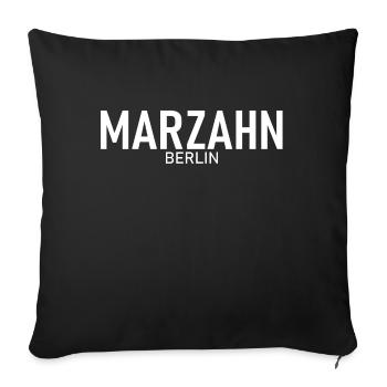 Marzahn - Berlin - Deutschland - Bezirk - Sofakissenbezug 45 x 45 cm - Schwarz - Vorne