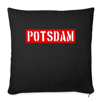 Potsdam - Brandebourg - Allemagne - Housse de coussin décorative 45 x 45 cm - noir - Devant