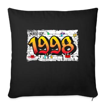 Graffiti audacieux de 1998 – 27 ans de Street Edge - Housse de coussin décorative 45 x 45 cm - noir - Devant