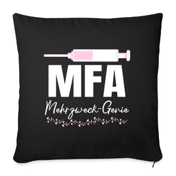 Assistant médical polyvalent Genius MFA - Housse de coussin décorative 45 x 45 cm - noir - Devant