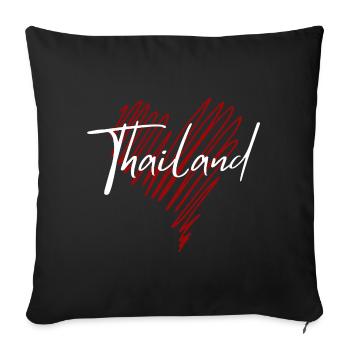 I love Thailand, proud Thai - Sofa pillowcase 17,3'' x 17,3'' (45 x 45 cm) - black - Front