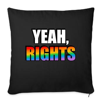 droits fierté LGBT - Housse de coussin décorative 45 x 45 cm - noir - Devant