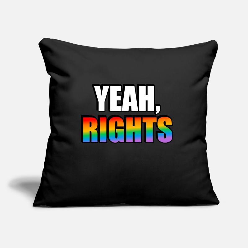Yeah rights LGBT pride Sofa pillowcase 17,3'' x 17,3'' (45 x 45 cm)