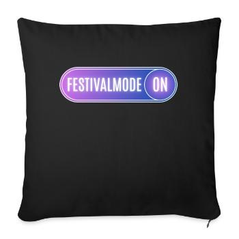 Festival Fashion ON - Sofa pillowcase 17,3'' x 17,3'' (45 x 45 cm) - black - Front