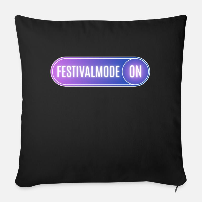 Festivalmode ON - Sofakissenbezug 45 x 45 cm - Schwarz