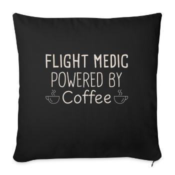 Flight Paramedic Coffee Luftrettung - Sofakissenbezug 45 x 45 cm - Schwarz - Vorne