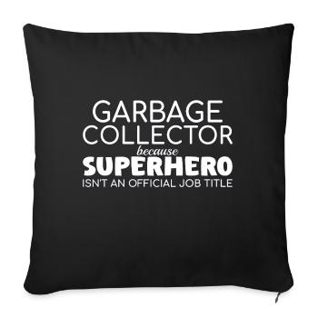 Ramasse-miettes Super-héros - Housse de coussin décorative 45 x 45 cm - noir - Devant