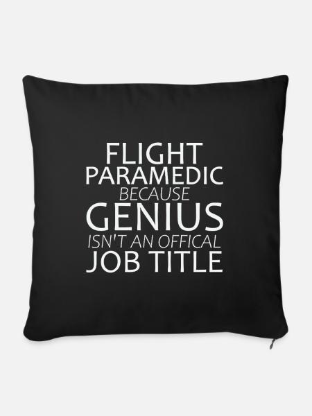 Flight Paramedic Genius Luftrettung - Sofakissenbezug 45 x 45 cm - Schwarz