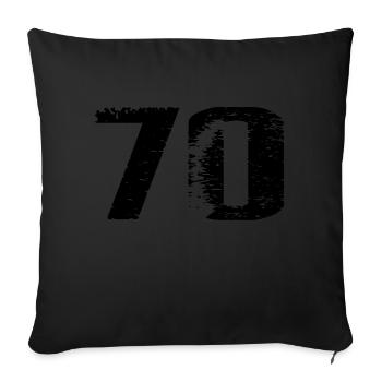 70 Number Leotard - Sofa pillowcase 17,3'' x 17,3'' (45 x 45 cm) - black - Front