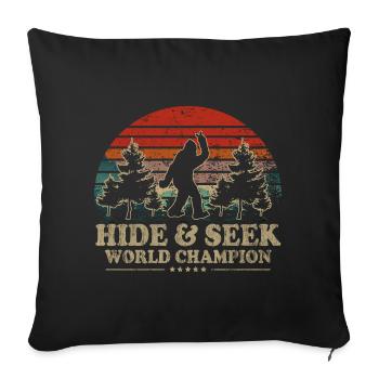 Hide & Seek World Champion Bigfoot - Sofa pillowcase 17,3'' x 17,3'' (45 x 45 cm) - black - Front