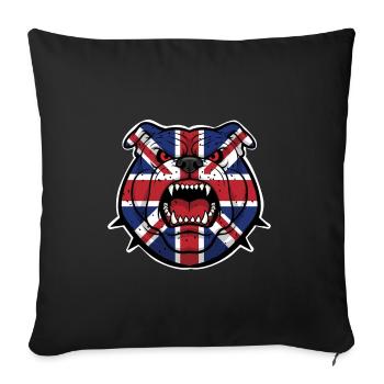 British Bulldog - Sofa pillowcase 17,3'' x 17,3'' (45 x 45 cm) - black - Front
