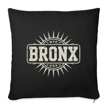 Bronx - New York Souvenir Design - Sofa pillowcase 17,3'' x 17,3'' (45 x 45 cm) - black - Front