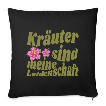 Magical herb design for real herb witches - Sofa pillowcase 17,3'' x 17,3'' (45 x 45 cm) - black - Front