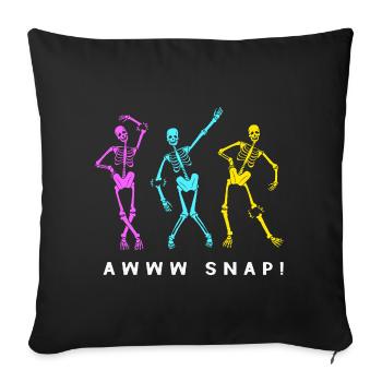 Arm Fracture Halloween Skeleton Bone Bone Fracture - Sofa pillowcase 17,3'' x 17,3'' (45 x 45 cm) - black - Front
