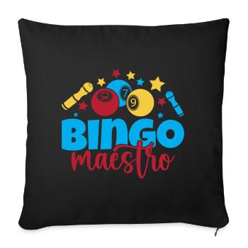 Bingo Game Maestro Bingo - Sofa pillowcase 17,3'' x 17,3'' (45 x 45 cm) - black - Front