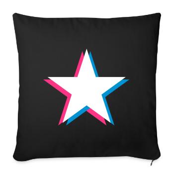 3D Star – Celebrity Starlet Dangerously Hot Subject - Sofa pillowcase 17,3'' x 17,3'' (45 x 45 cm) - black - Front