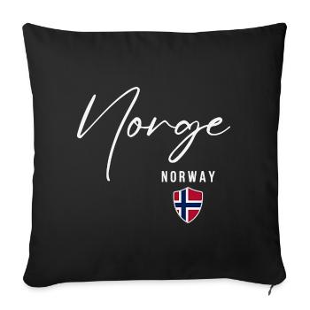 Norwegian pride, Norwegian heritage - Sofa pillowcase 17,3'' x 17,3'' (45 x 45 cm) - black - Front