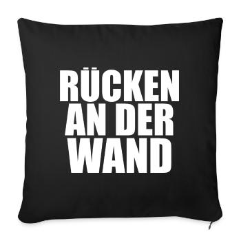 ruecken_an_der_wand_radw_haft_rap_ - Sofakissenbezug 45 x 45 cm - Schwarz - Vorne