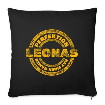 Leonas Leonas - Sofa pillowcase 17,3'' x 17,3'' (45 x 45 cm) - black - Front