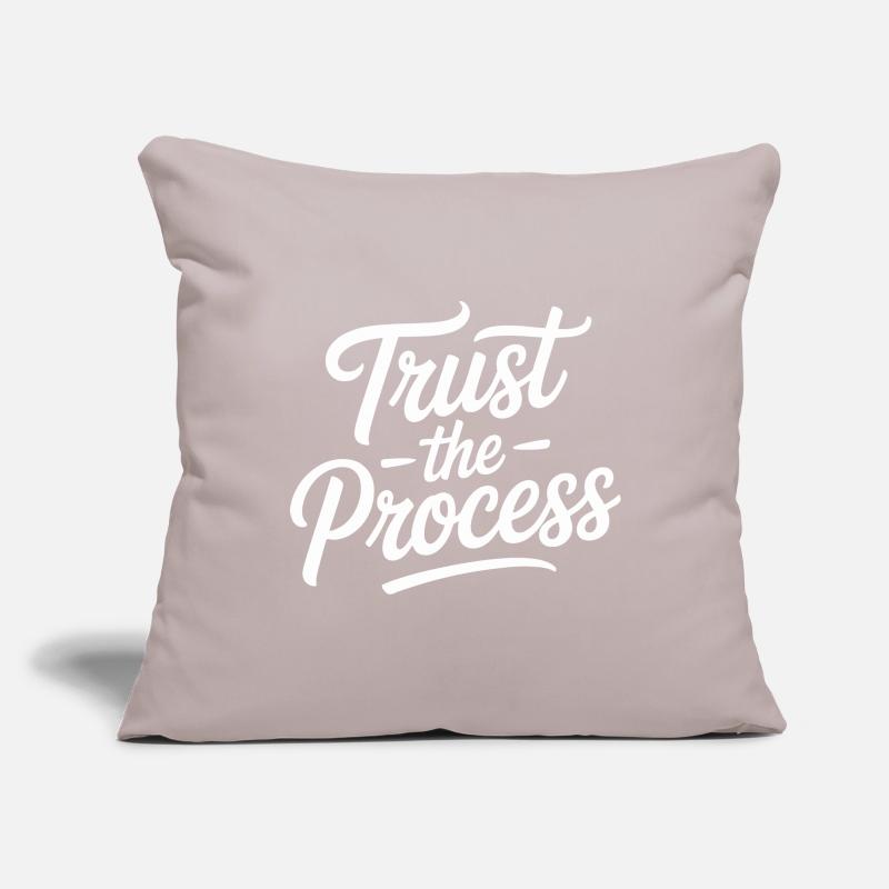 Typographie du script Trust the Process Housse de coussin décorative 45 x 45 cm