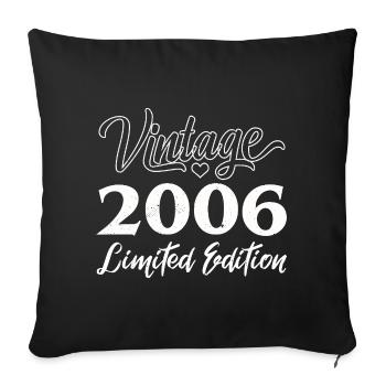 Vintage 2006 Limited Edition Anniversaire Cadeau - Housse de coussin décorative 45 x 45 cm - noir - Devant