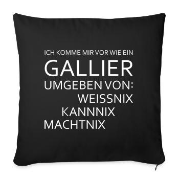 I feel like a Gaul - Sofa pillowcase 17,3'' x 17,3'' (45 x 45 cm) - black - Front