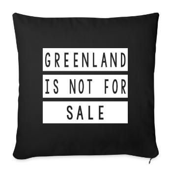 Greenland Is Not For Sale - Sofa pillowcase 17,3'' x 17,3'' (45 x 45 cm) - black - Front