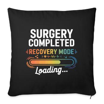 Recovery in progress: Recovery Mode loading bar - Sofa pillowcase 17,3'' x 17,3'' (45 x 45 cm) - black - Front