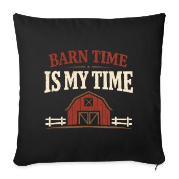 Horse People Equestrian Identity Barn - Sofakissenbezug 45 x 45 cm - Schwarz - Vorne