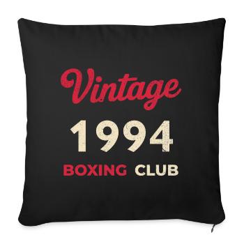 Millésime 1994 – Année de naissance rétro du Boxing Club - Housse de coussin décorative 45 x 45 cm - noir - Devant