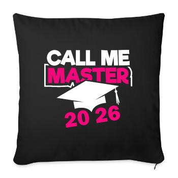 Master 2026 Graduation Graduation - Sofa pillowcase 17,3'' x 17,3'' (45 x 45 cm) - black - Front