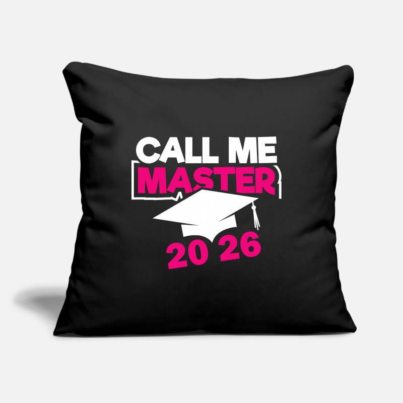 Master 2026 Diplôme Housse de coussin décorative 45 x 45 cm