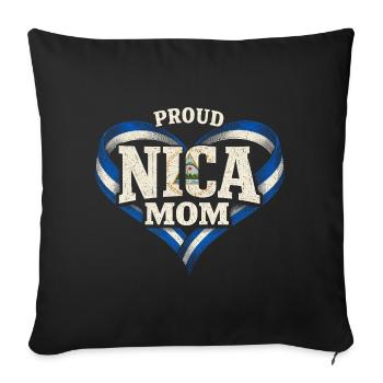 Nicaragua Nicaragic Fière Nica Maman - Housse de coussin décorative 45 x 45 cm - noir - Devant