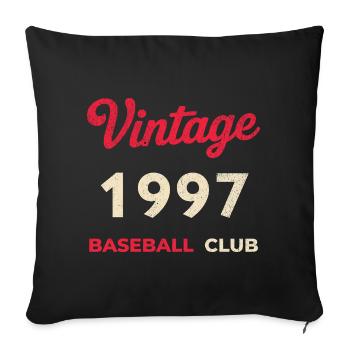 Vintage 1997 – Baseball Club Retro Birth Year - Sofa pillowcase 17,3'' x 17,3'' (45 x 45 cm) - black - Front