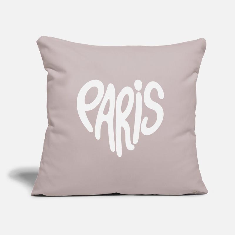 Paris Graffiti Script Logo Heart Shaped Sofa pillowcase 17,3'' x 17,3'' (45 x 45 cm)