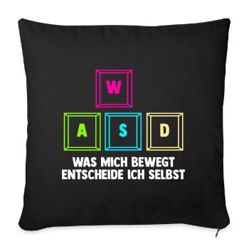 Gaming Computer Gamer Gaming Gamer - Sofa pillowcase 17,3'' x 17,3'' (45 x 45 cm) - black - Front