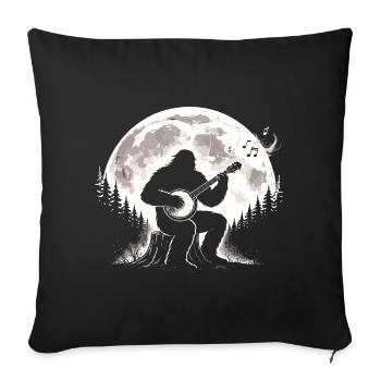 Bigfoot Banjo Moon - Housse de coussin décorative 45 x 45 cm - noir - Devant