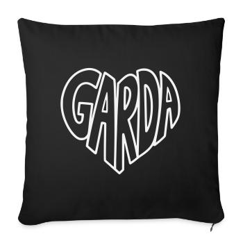 Garda Herzschrift Logo - Sofakissenbezug 45 x 45 cm - Schwarz - Vorne