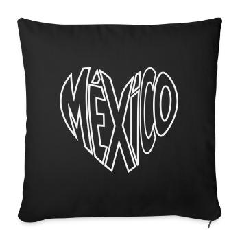 Mexico Perspective Lettering - Sofa pillowcase 17,3'' x 17,3'' (45 x 45 cm) - black - Front