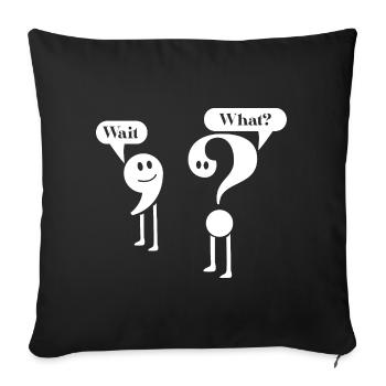 Professeur de Ponctuation de grammaire anglaise Élève - Housse de coussin décorative 45 x 45 cm - noir - Devant