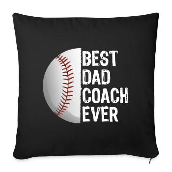 Bester Vater-Trainer aller Zeiten Baseball-Tee - Sofakissenbezug 45 x 45 cm - Schwarz - Vorne
