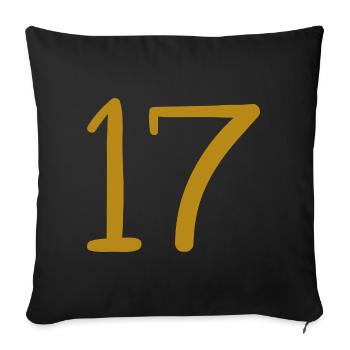 17 - Sofakissenbezug 45 x 45 cm - Schwarz - Vorne