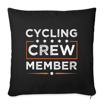 Équipage cycliste - Housse de coussin décorative 45 x 45 cm - noir - Devant