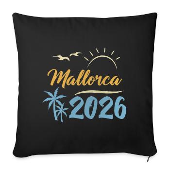 Mallorca 2026 - Sofakissenbezug 45 x 45 cm - Schwarz - Vorne