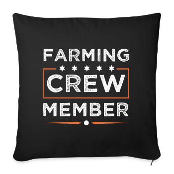 Équipe d’agriculteurs - Housse de coussin décorative 45 x 45 cm - noir - Devant